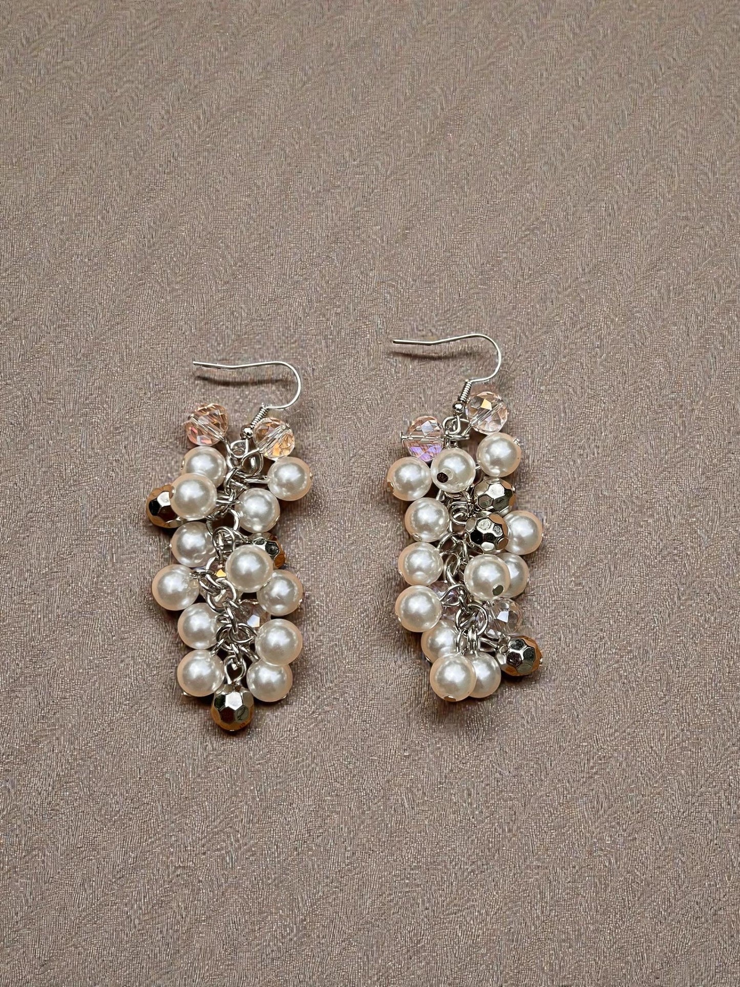 Crystal Pearl Statement Earrings | Elegant Bridal Wedding Jewelry