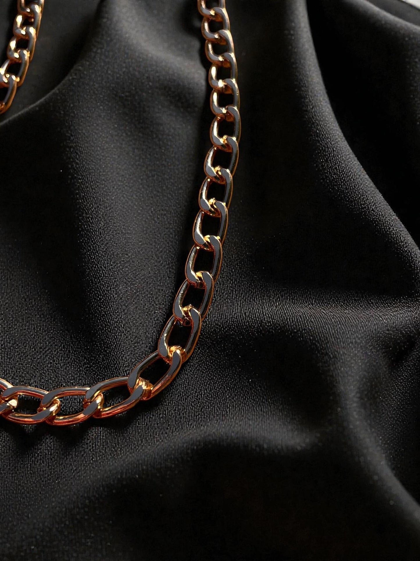 Thick Gold Chain Necklace for Men, Bold Gold Link Chain, Statement Gold Plated Necklace, Chunky Mens Chain Jewelry Gift for Him